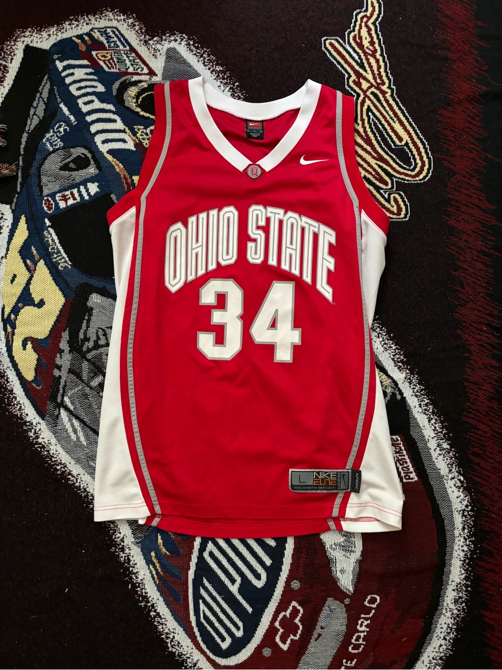 Vintage Nike Elite Ohio State #34 Basket Ball Jersey Size L